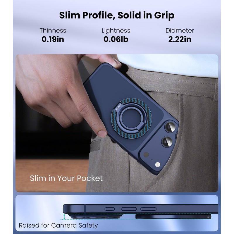 Nillkin FiberSnap MagSafe Phone Grip for Dual-Sided Magnet & Carbon