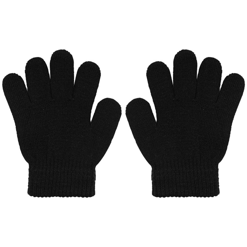 Cooraby 3 Pairs Winter Kids Gloves Warm Stretchy Knitted Magic