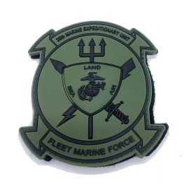 26th MEU Green PVC Patch – With Hook and Loop, 4"