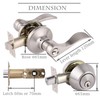 Gobrico Satin Nickel Keyed-Alike Door Levers and Single Cylinder Deadbolts