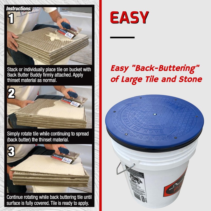 Back Butter Buddy Tile Tool, Easily Stack, Spin and Back-Butter