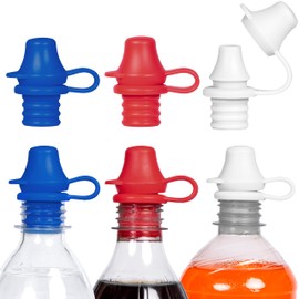 Kiddikap Original Water Bottle Topper for Toddlers – 100% Silicone Sippy Top Spout with Protective Cap makes the Bottle Top a Spill Proof Lid for Kids and Adults - 3 Pack - Patriotic Fourth of July