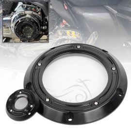 Unbranded Black Motorcycle Engine Derby Timer Timing Cover For Harley 2017-2023 Touring M8