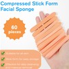Mgiflw Compressed Facial Sponge,Reusable Makeup Blender 60 Count,Soft Round Wash