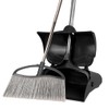 Long Handle Heavy Duty Broom and Dustpan Set, Outdoor and