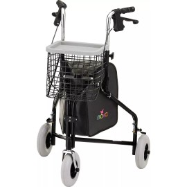 NOVA Traveler 3 Wheel Rollator Walker, All Terrain 8” Wheels, Includes Bag,...