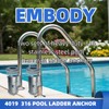 QKWL Premium 316 Stainless Steel Pool Anchor Set - 4‘