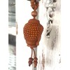WOO MANTO 1 piece Buddha key ring made of wood,