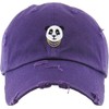 KBSV-056 PUR Panda Dad Hat Baseball Cap Polo Style Unconstructed