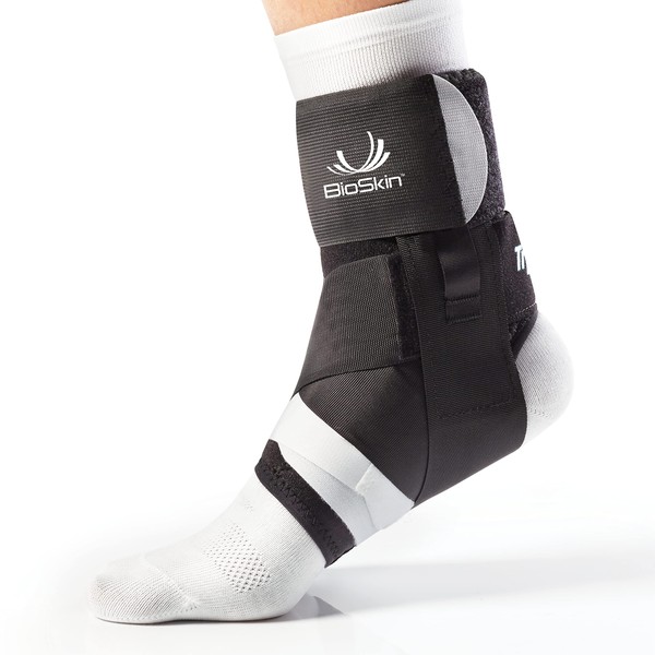 BIOSKIN TriLok Ankle Brace for Women & Men - Ankle Brace for Sprained Ankle, Plantar Fasciitis Relief, Foot Arch Support, Peroneal Tendonitis Relief, & PTTD Support
