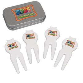 Azeeda 'The Bright Horizons of 2025' Golf Divot Tool/Repair Fork Gift Set (GO00066376)