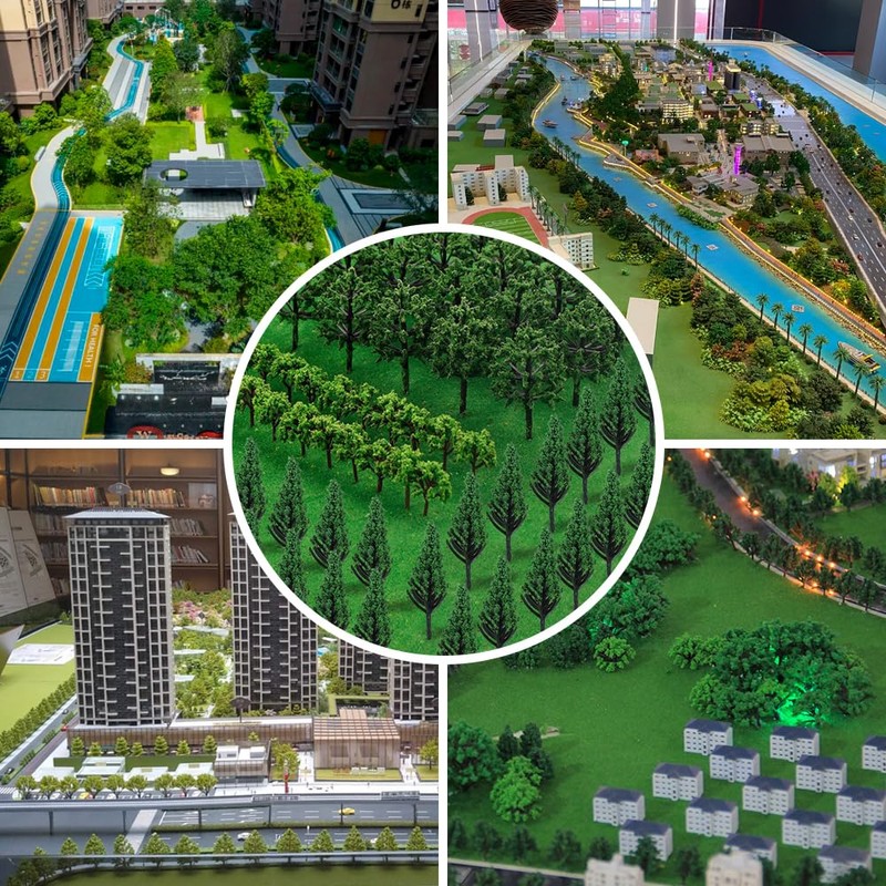 XEERUN 70pcs Mixed Model Trees, Landscape Model Diorama Trees Mixed,