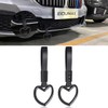 EIOUMAX JDM Heart Shaped Car Handle Straps,Rear Bumper Warning Rings