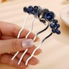 Flower Crystal Styling Hair Combs Dainty Rhinestone Twist Combs Hair