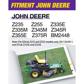 Zero Turn Lawn Mower One-Piece Rear Bumper Hitch with Toolbox for John Deere Z235 Z255 Z335E Z335M Z345M Z345R Z355E Z375R BM2448 ZTrak, Upgrade Heavy Duty Towing Bumper Hitches and Storage Box