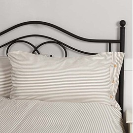 Piper Classics Farmhouse Ticking - Juego de Cama, Marrón Topo, Funda King