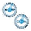 Tabanzhe 360 Degree Circle Protractor Ruler-2PCS Plastic Protractor Measuring Tool