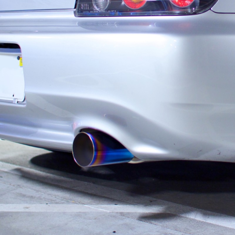 Exhaust Tip 3in Inlet 3.5in Outlet 6.4in Length Straight Edge