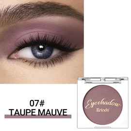 Erinde Mauve Taupe Matte Single Eyeshadow Palette Makeup for Older Women, Plum Purple Neutral Eye Shadow Powder for Green Eyes, High Pigment Waterproof Eyeshadow Sombra Para Ojos, 07