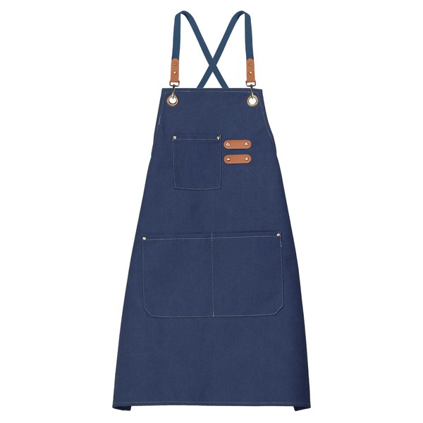 HARFINGTON Canvas Chef Aprons 75x69cm Adjustable Strap Cross Back Kitchen