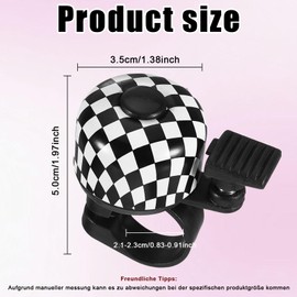 ​​Bicycle Bell Children, Bicycle Bell, Children, Loud Bicycle Bell, Suitable for 22 mm Handlebar Tube, Bicycle, Scooter, Tricycle, Children's Bike, Mountain Bike, Children's Bicycle (Black and White
