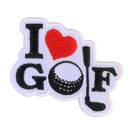 I Love Golf *Iron On Patches Embroidered Applique Iron On for Clothing,Fabric.