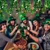 50FT St.Patrick's Day Tinsel Garland Shamrock Clover Green Gold Metallic
