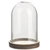 Glass Bell with Wooden Base 11 x 16 cm