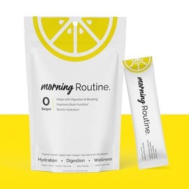 Morning Routine - 5 Pack - Daily Hydration | Delicious Electrolytes with Apple Cider Vinegar, Lemon, Sea Salt and ALL 6 Electrolytes - NO SUGAR