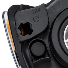 MOSTPLUS Headlight Assembly Compatible for 2011-2013 Jeep Grand Cherokee / 2011-2017 Compass Front Lamp Black Housing Clear Lens Amber Corner (set of 2)
