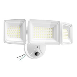 Onforu Dusk to Dawn Outdoor Lighting,100W 9000LM Bright LED Flood Lights,IP65 Waterproof 3 Adjustable Heads Security Lights Fixture,6500K White OutdoorLighting for Garage,Patio,Yard