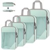 WUFANC Pack of 4 Packing Cubes, Compression, Suitcase Organiser, Packing