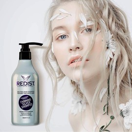 Redist Charming Silver Shampoo 500 ml, No Yellow - Purple Shampoo, Anti-Yellowing Shampoo, Silver Shampoo for Blonde, Platinum, Grey Hair, Hairdressing Supplies