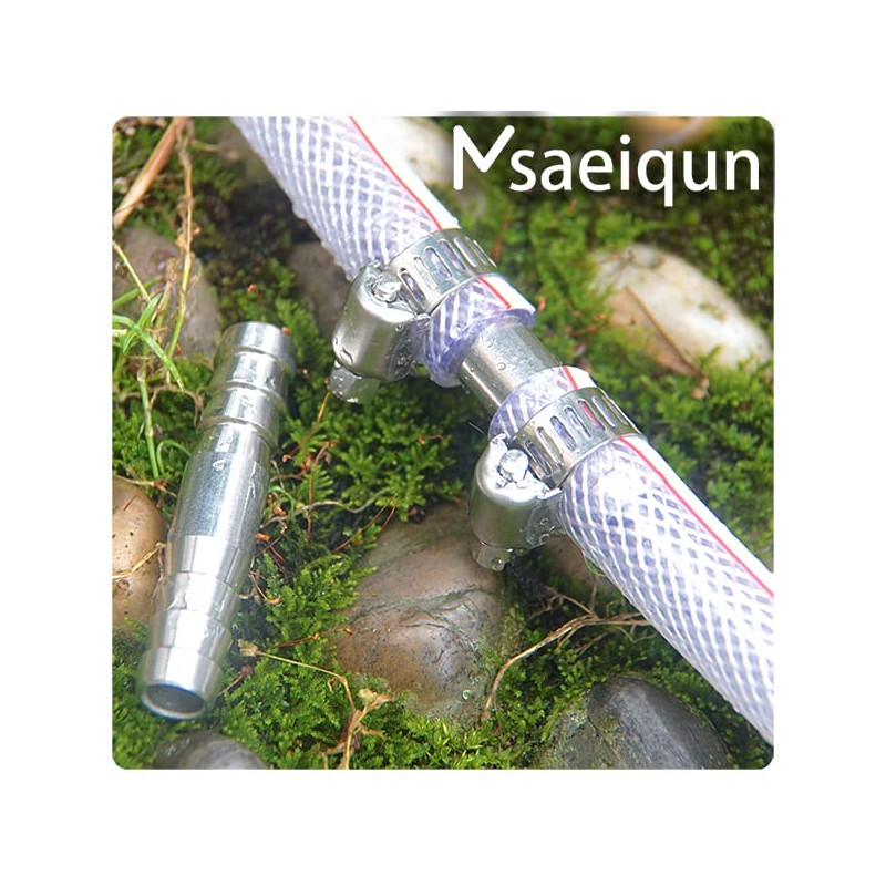 MSAEIQUN Stainless Steel 1/2" Barb Splicer Mender Round Union Coupler