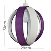 MiniSun | Modern Purple and Cream Fabric Cocoon Globe Style