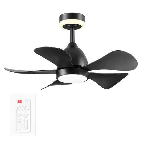 GLOBE Electric 37000106 30" Ceiling Fan with LED Light, Nightlight,