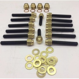 Diycycleparts HARLEY SPORTSTER IRONHEAD ROCKER BOX BRASS FLAT TOP HAT CAP NUTS BOLTS chopper