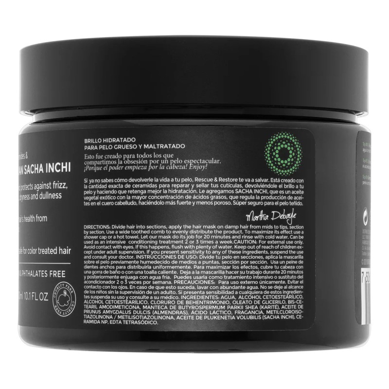 Martha Debyale Hair Tech Rescue Restore Mascarilla Restauración Sacha Inchi