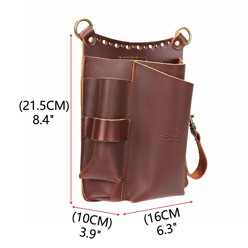 Tourbon Leather Scissor Belt Shoulder Bag Electrician Holster Gardening Florist
