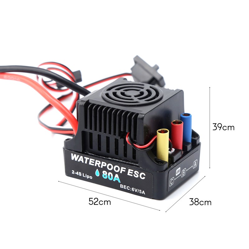 GTSKYTENRC Waterproof 3660 Brushless Motor 4200KV with 80A Brushless ESC