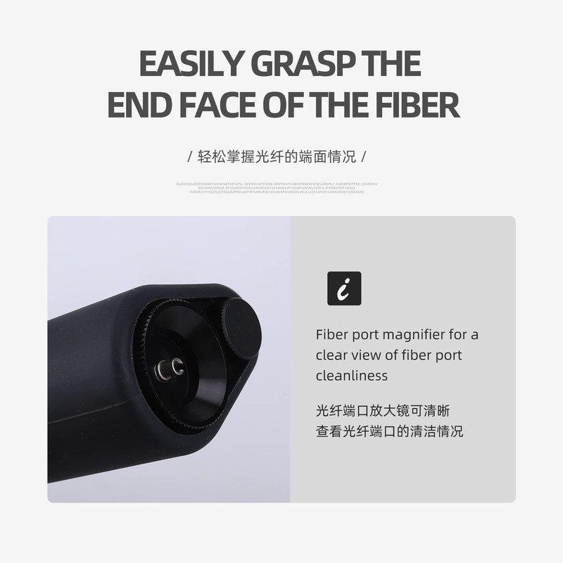 Fiber Optic Inspection Microscope 400x LED Illumination Handheld Anti Slip