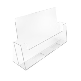 Clear-Ad Acrylic Landscape Brochure Display Stand 8.5" x 11" LHF-S240 (4 Pack)