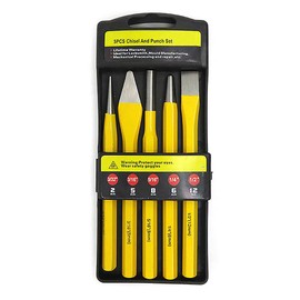 5Pcs Punch and Chisel Set with Taper Pin Cold Chisels Centre Punch for Metal Processing Mechanical Assembly (2/5/8/6/12mm)