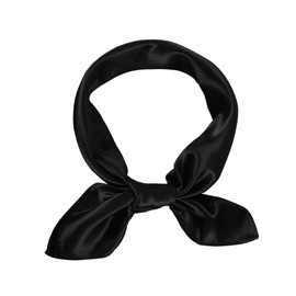 1 Piece of Black Square Satin Scarf Wrap Neck Scarf