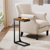 QEEIG Narrow C Shaped Side Table Set of 2 Living