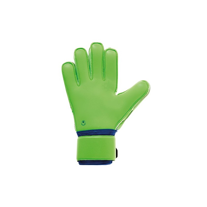 uhlsport Tensiongreen Supersoft Goalkeeper Gloves Men's, Dark Grey/Fluo Green/Marin, 8.5