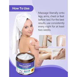 Loción de magnesio con árnica - Crema de magnesio para el sueño y el dolor, relajación muscular, fórmula profundamente calmante para la hidratación diaria - Lavanda