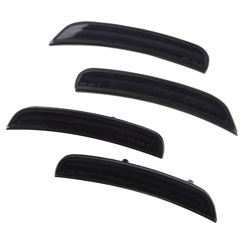 Akozon Side Bumper Marker Light 4 Pieces Front Rear Side