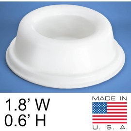 Tapones de goma para puerta (paquete de 4) color blanco, fabricados en Estados Unidos, protectores de pared autoadhesivos, evitan daños a las paredes por manijas de pomos de puerta, protector y escudo