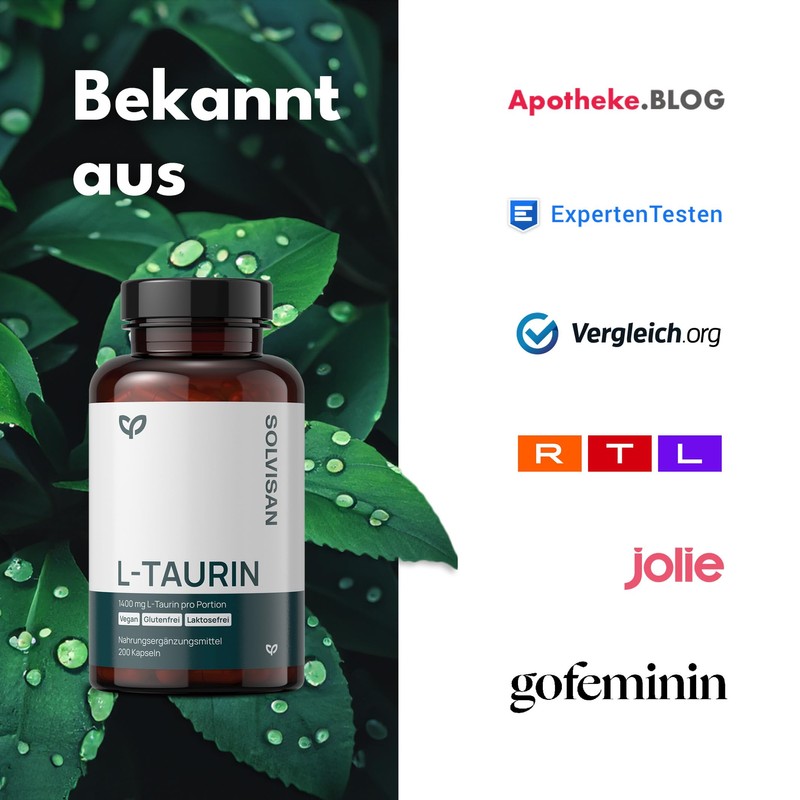 SOLVISAN L-Taurin Kapseln hochdosiert mit 1400 mg pro Tag -